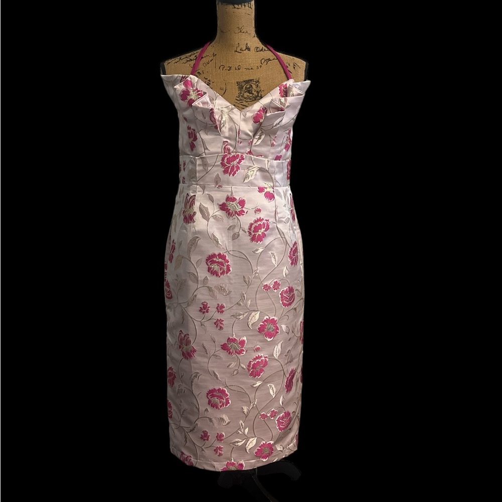 Floral Strapless Midi Dress